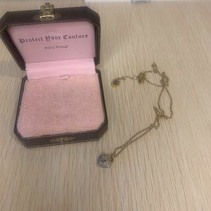 Juicy Couture Gold Necklace with Heart Padlock Pendant Pre-Owned